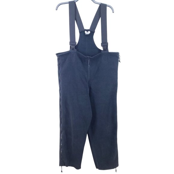 Polartec X-Large Long Black Overalls Cold Weather Synthetic Fleece Polyester - Picture 1 of 10